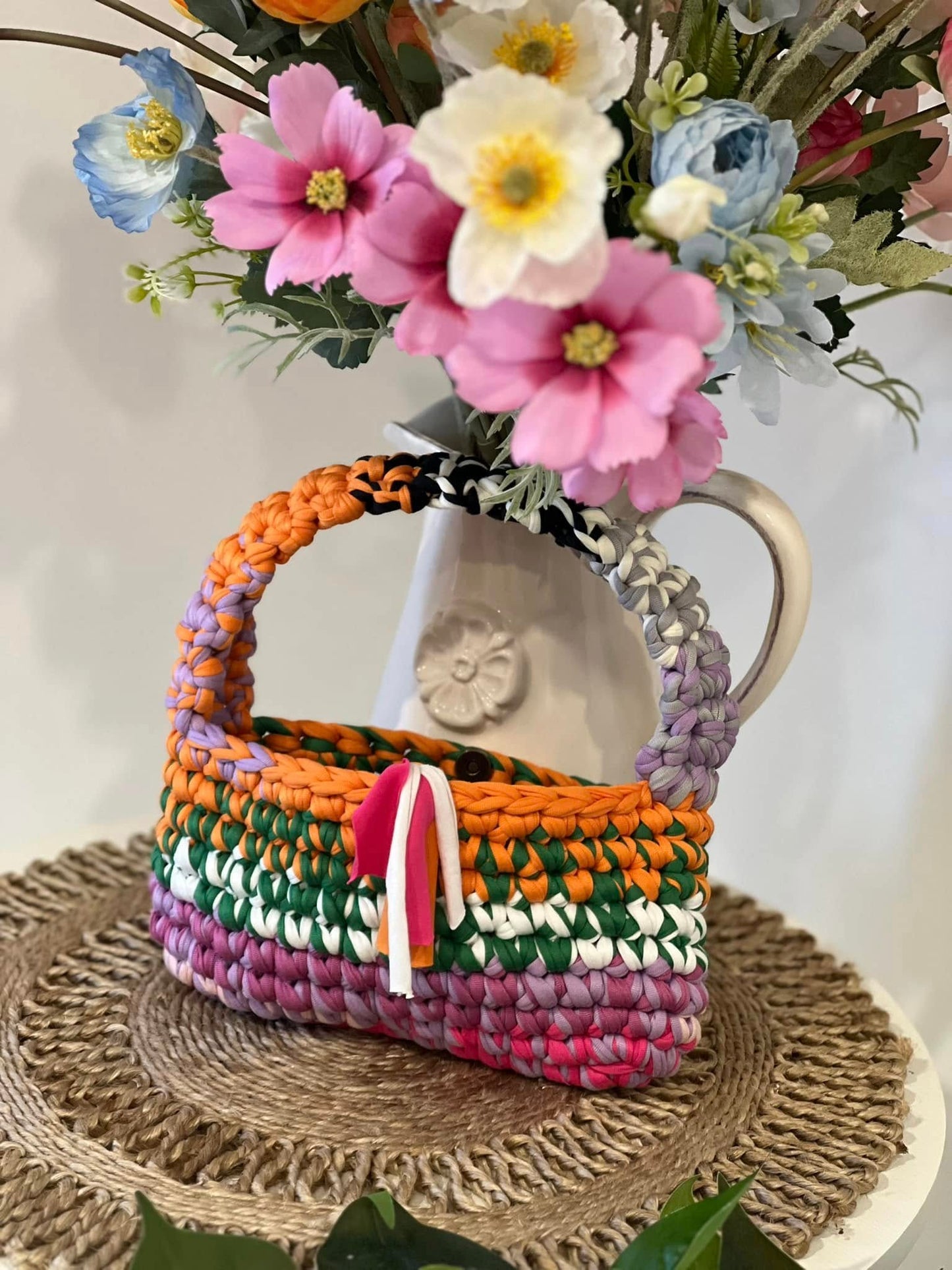 THE CANDY BAG Multi w Orange