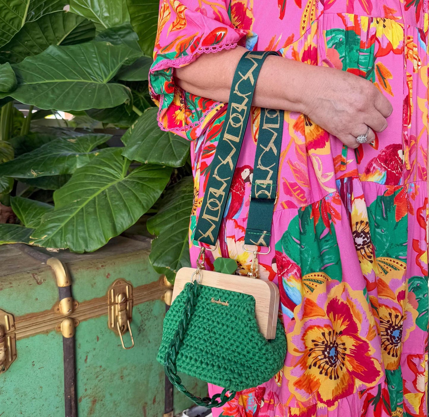 THE WILLOW Outing BAG in Emerald Green