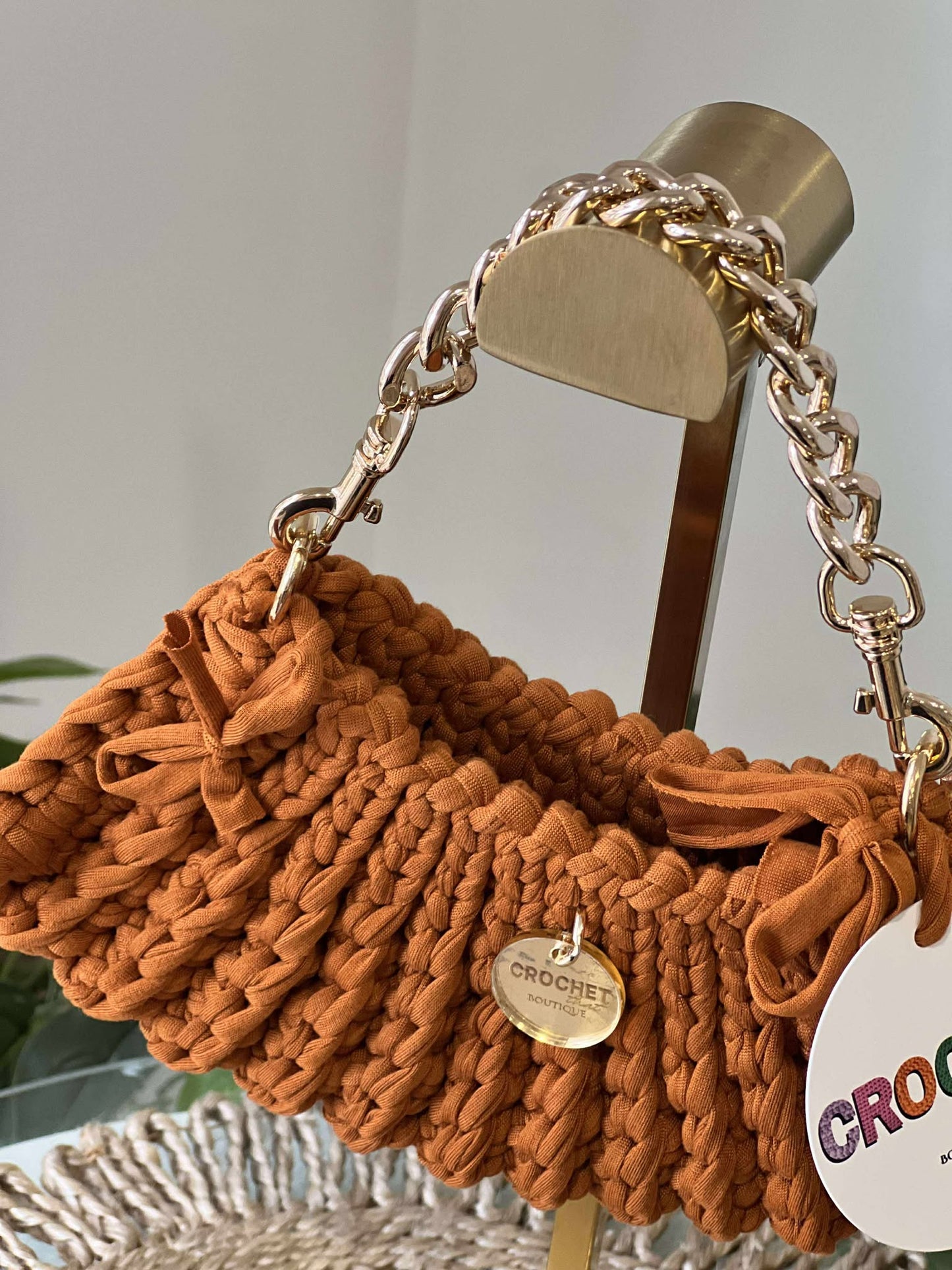 The JOY BAG small Orange with blue