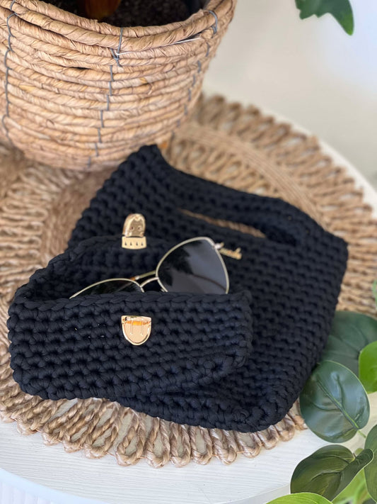 MINNY BAGS w MATCHY MATCH SUNNIES CASE Black