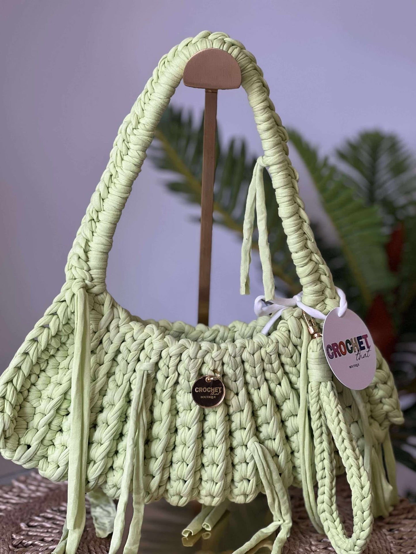 The Joy Bag Large Multi Orange/white w silver chain handle
